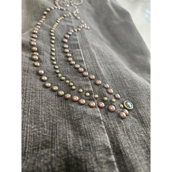 Anna Montana Women's Winter Dark Denim Embroidered Pocket Bootcut Jeans Size 40 - Picture 11 of 12